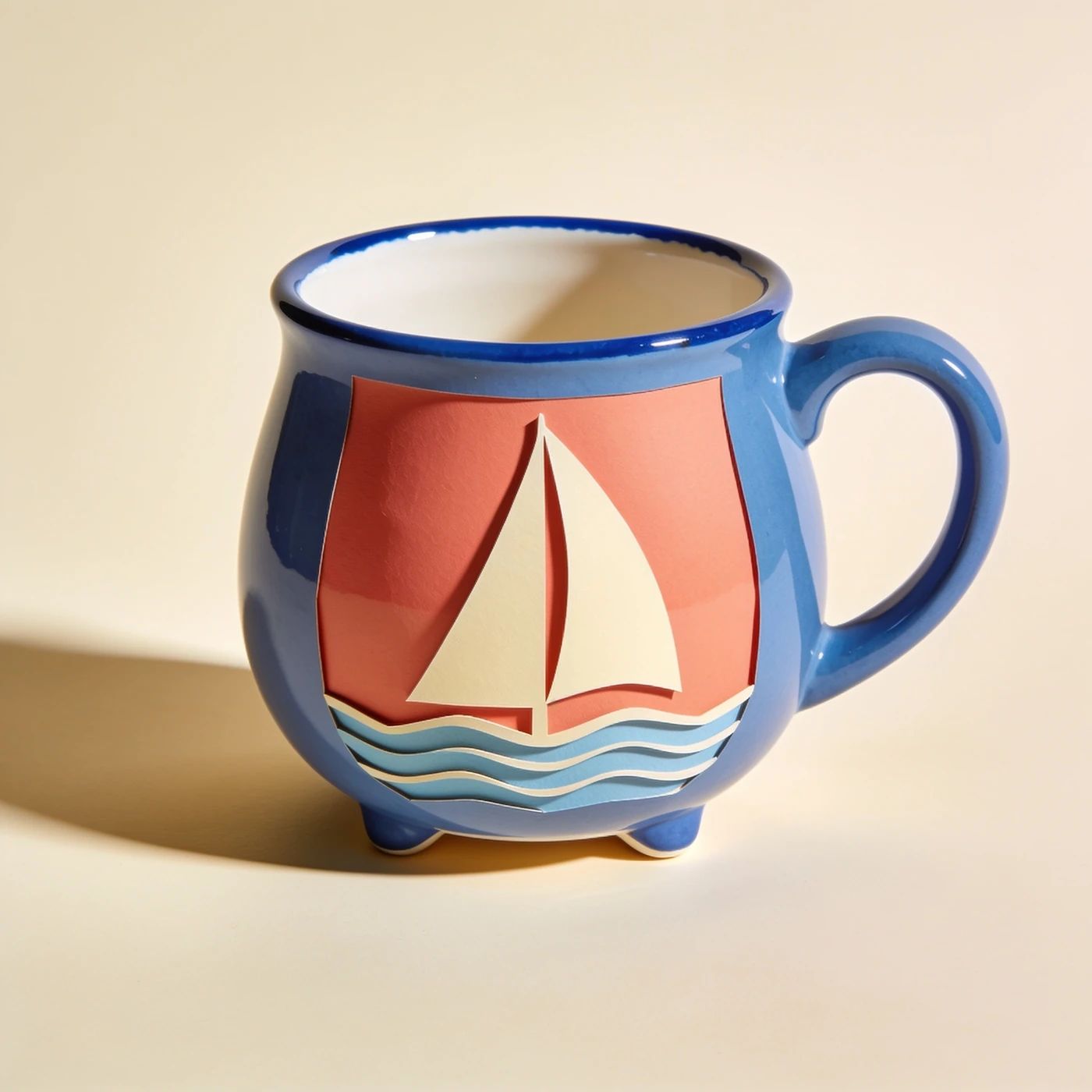 Sail Cove Belly Mug — whole product illustration